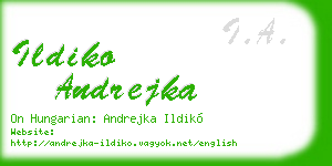 ildiko andrejka business card